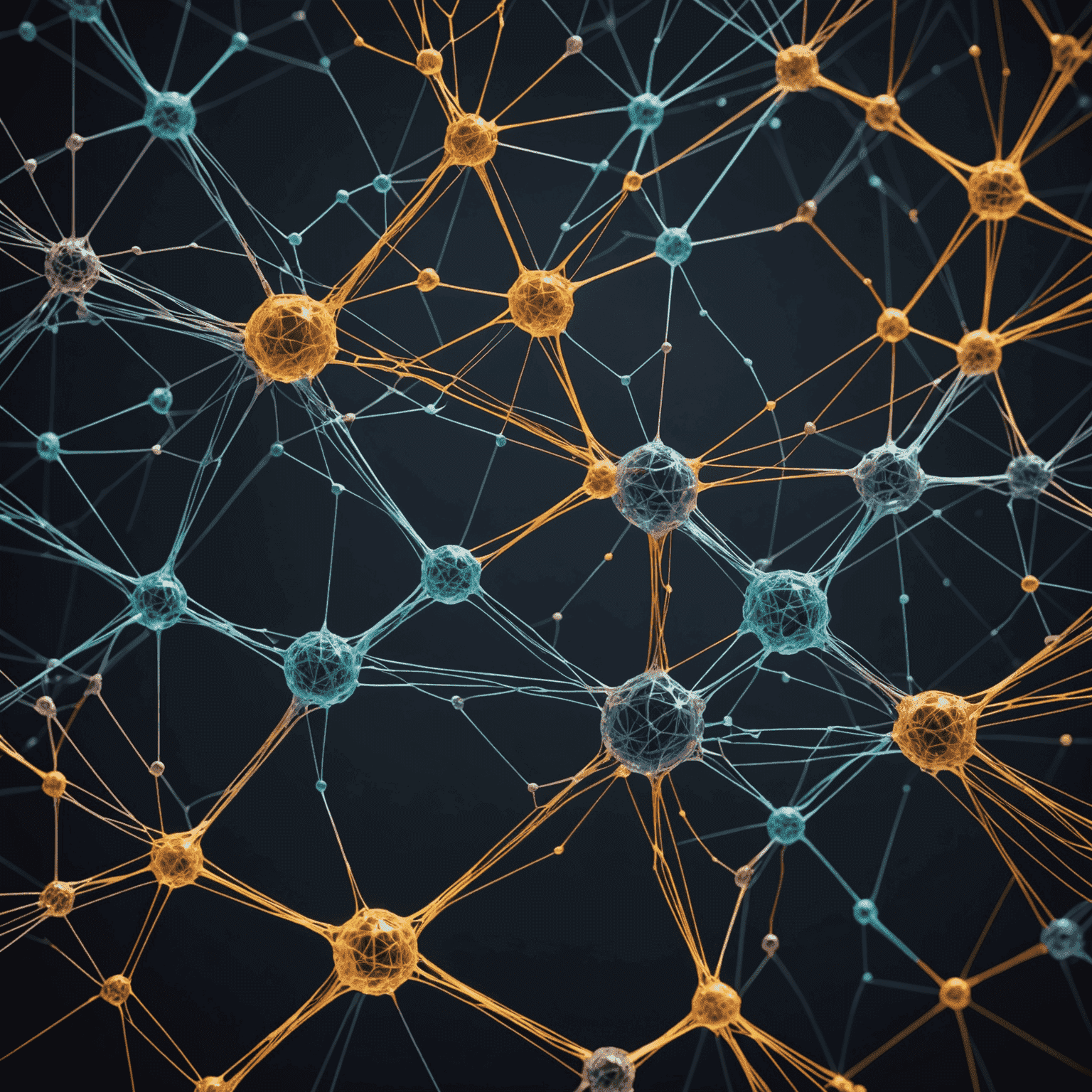Visualisation abstraite du traitement du langage naturel, montrant des connexions neuronales formant des mots et des phrases