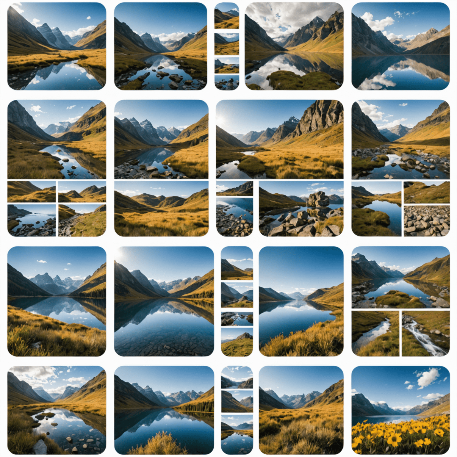 Image montrant des miniatures d'images et de vidéos avec des icônes de recherche